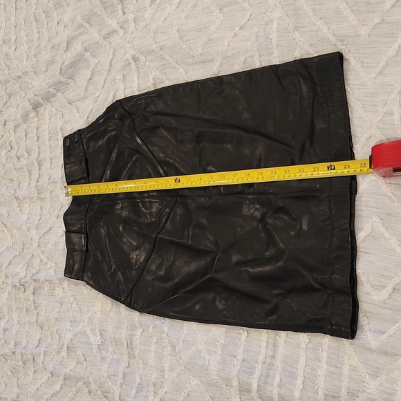 Black buttery soft Maia Golani leather midi skirt size S, new with tags! - Picture 11 of 11